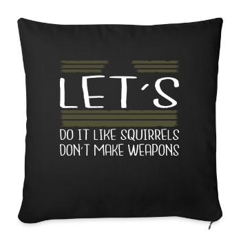 peace movement present idea bday child quote - Sofakissenbezug 45 x 45 cm - Schwarz - Vorne