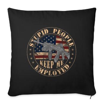 Profession de police Voleur de scène de crime - Housse de coussin décorative 45 x 45 cm - noir - Devant