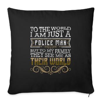 Policewoman Stop Sheriff Chase - Sofa pillowcase 17,3'' x 17,3'' (45 x 45 cm) - black - Front