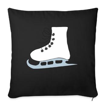 schlittschuhe - Sofakissenbezug 45 x 45 cm - Schwarz - Vorne