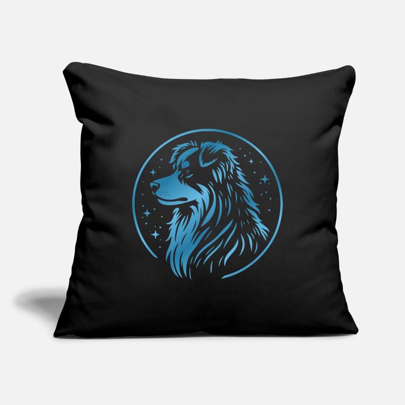 Chien de rêve Aussie bleu Housse de coussin décorative 45 x 45 cm
