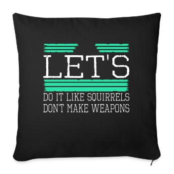 idée de cadeau d’anniversaire vert d’amour d’enfant - Housse de coussin décorative 45 x 45 cm - noir - Devant