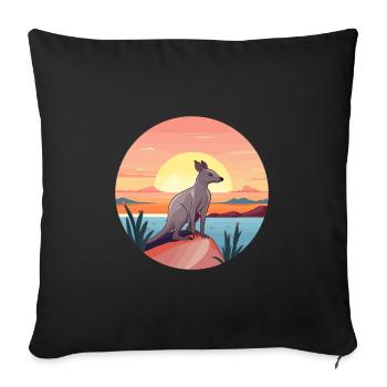 Aardvark Colorful Watercolor Cartoon Kawaii Animal - Sofa pillowcase 17,3'' x 17,3'' (45 x 45 cm) - black - Front