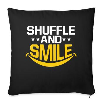 Shuffle And Smile Tap Dance Danseuse De Claquettes - Housse de coussin décorative 45 x 45 cm - noir - Devant
