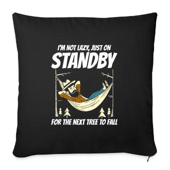 Lumberjack Woodworker Woodcutter Carpenter Funny - Sofa pillowcase 17,3'' x 17,3'' (45 x 45 cm) - black - Front