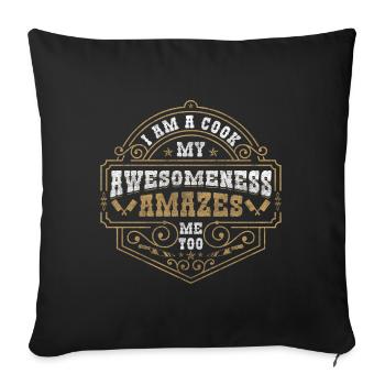Kitchen Hobby Delicious Cook - Sofa pillowcase 17,3'' x 17,3'' (45 x 45 cm) - black - Front