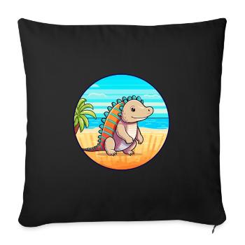 Armadillo Watercolor Cartoon Kawaii Clipart Animal - Sofa pillowcase 17,3'' x 17,3'' (45 x 45 cm) - black - Front