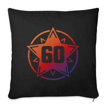 Superstar 60 - Housse de coussin décorative 45 x 45 cm - noir - Devant