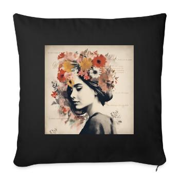 Female Inspiration - Sofa pillowcase 17,3'' x 17,3'' (45 x 45 cm) - black - Front