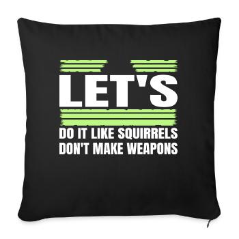 Désarmement Anti Guerre Flower Power Cadeau d’anniversaire - Housse de coussin décorative 45 x 45 cm - noir - Devant
