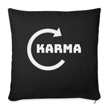 KARMA will return - Sofa pillowcase 17,3'' x 17,3'' (45 x 45 cm) - black - Front