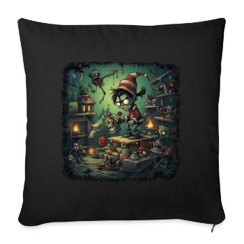 Zombie Imp Factory - Creepy - Sofa pillowcase 17,3'' x 17,3'' (45 x 45 cm) - black - Front