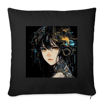 Anime Eyes Digital - Sofa pillowcase 17,3'' x 17,3'' (45 x 45 cm) - black - Front