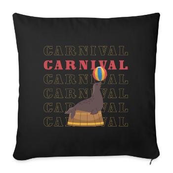 Circus Tent Fun Tamer Circus Show - Sofa pillowcase 17,3'' x 17,3'' (45 x 45 cm) - black - Front