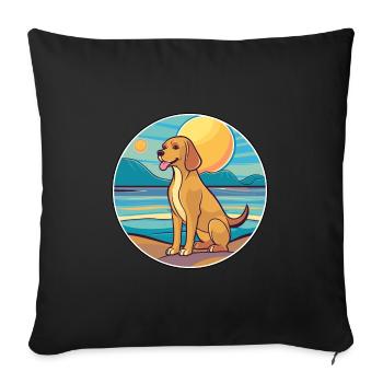 Braque Saint Germain Hunderasse Cartoon Kawaii Hund - Sofakissenbezug 45 x 45 cm - Schwarz - Vorne