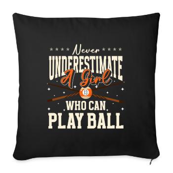 Billard Dire Pub Sport - Housse de coussin décorative 45 x 45 cm - noir - Devant