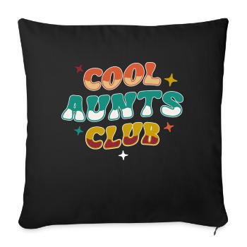 Cool Aunts Club Groovy Retro Aunt Mother's Day - Sofa pillowcase 17,3'' x 17,3'' (45 x 45 cm) - black - Front