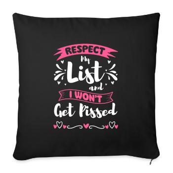 Shopping Shopaholics Shopping Queen Fashion - Sofa pillowcase 17,3'' x 17,3'' (45 x 45 cm) - black - Front