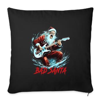 BAD SANTA - Sofakissenbezug 45 x 45 cm - Schwarz - Vorne
