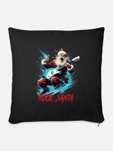 ROCK SANTA - Sofakissenbezug 45 x 45 cm - Schwarz