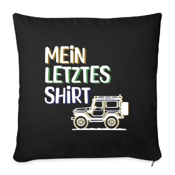 Caravan Camping Chilling Camping Statement Holiday - Sofa pillowcase 17,3'' x 17,3'' (45 x 45 cm) - black - Front
