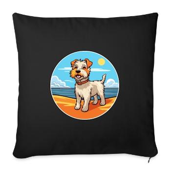 Sporting Lucas Terrier Race De Chien Cartoon Kawaii - Housse de coussin décorative 45 x 45 cm - noir - Devant