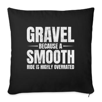 Conduite de gravier hilarante : vélo tout-terrain - Housse de coussin décorative 45 x 45 cm - noir - Devant