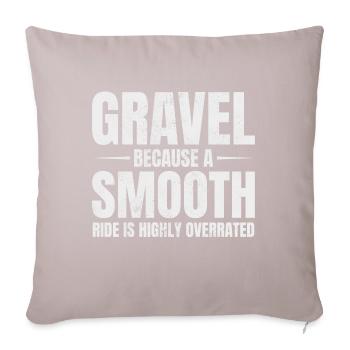 Conduite de gravier hilarante : vélo tout-terrain - Housse de coussin décorative 45 x 45 cm - taupe clair - Devant