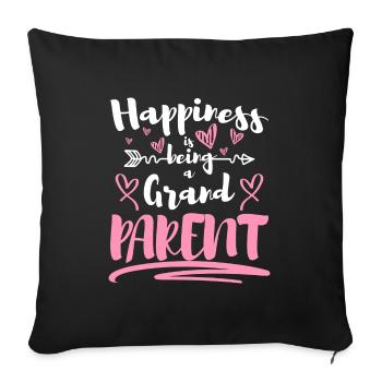 Granny Offspring Grandfather Love - Sofa pillowcase 17,3'' x 17,3'' (45 x 45 cm) - black - Front
