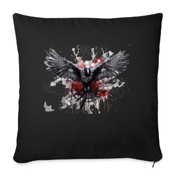 Raven - Sofa pillowcase 17,3'' x 17,3'' (45 x 45 cm) - black - Front