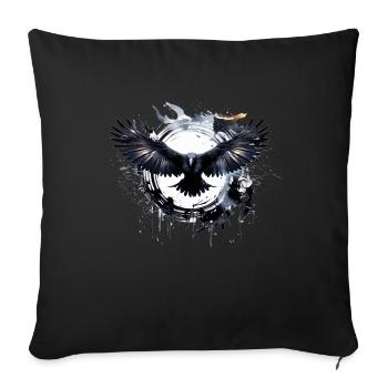 Raven - Sofa pillowcase 17,3'' x 17,3'' (45 x 45 cm) - black - Front