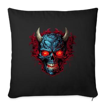 Abstract Devil Satan Skeleton Demons - Sofa pillowcase 17,3'' x 17,3'' (45 x 45 cm) - black - Front