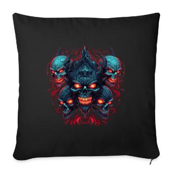 Abstract Devil Satan Skeleton Demons - Sofa pillowcase 17,3'' x 17,3'' (45 x 45 cm) - black - Front