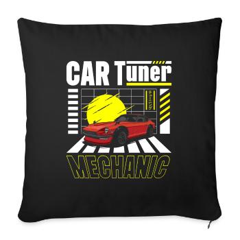 Auto Autofahrer Driften - Sofakissenbezug 45 x 45 cm - Schwarz - Vorne