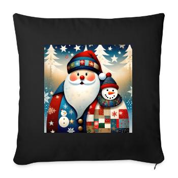 Merry Christmas #16 - Sofa pillowcase 17,3'' x 17,3'' (45 x 45 cm) - black - Front