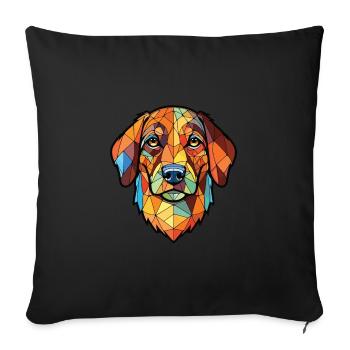 Cimarron Uruguayo Dog Breed Colorful Watercolor - Sofa pillowcase 17,3'' x 17,3'' (45 x 45 cm) - black - Front