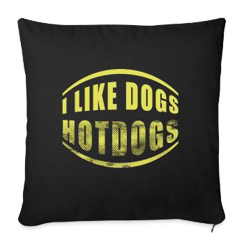 HOTDOGS - Sofa pillowcase 17,3'' x 17,3'' (45 x 45 cm) - black - Front