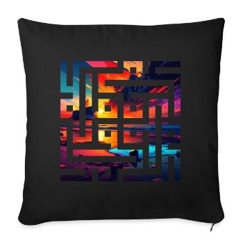 Sunset on the beach Christmas gift - Sofa pillowcase 17,3'' x 17,3'' (45 x 45 cm) - black - Front