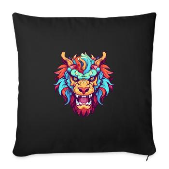 Chimera Colorful Watercolor Cartoon Kawaii Animal - Sofa pillowcase 17,3'' x 17,3'' (45 x 45 cm) - black - Front