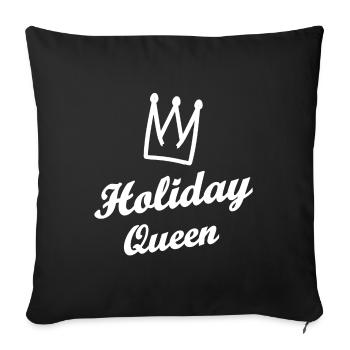 La reine des fêtes - Housse de coussin décorative 45 x 45 cm - noir - Devant