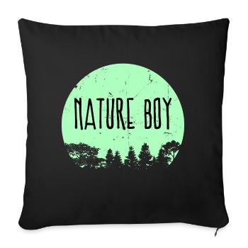 Campsite Nature Statement Hikers Camping - Sofa pillowcase 17,3'' x 17,3'' (45 x 45 cm) - black - Front
