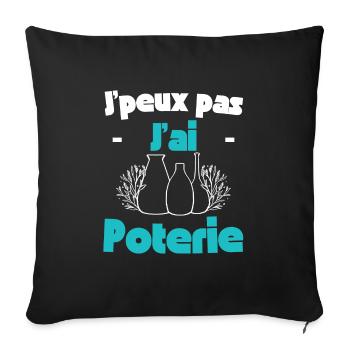 Poterie Cadeau d'anniversaire - Housse de coussin décorative 45 x 45 cm - noir - Devant