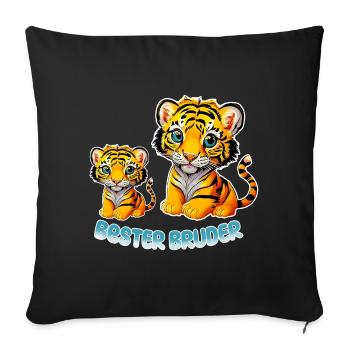 Bester Bruder - Sofakissenbezug 45 x 45 cm - Schwarz - Vorne