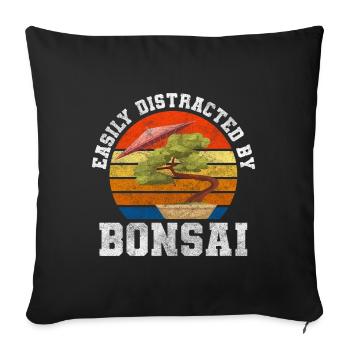 Japan Gardener Zen Garden - Sofa pillowcase 17,3'' x 17,3'' (45 x 45 cm) - black - Front