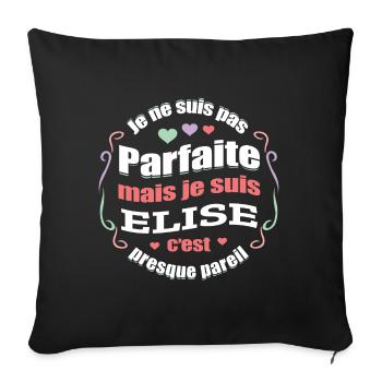 ELISE PARFAITE - PRENOM ELISE - Housse de coussin décorative 45 x 45 cm - noir - Devant