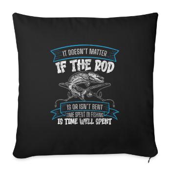 Fishing Fishing Hobby Sport Fishing - Sofa pillowcase 17,3'' x 17,3'' (45 x 45 cm) - black - Front
