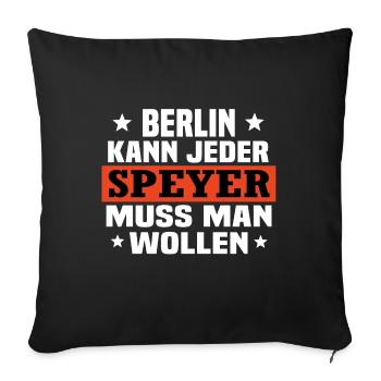 Speyer - Sofakissenbezug 45 x 45 cm - Schwarz - Vorne