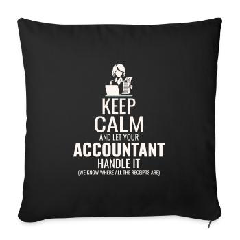 Comptable Comptabilité Tenue de livres Finance Drôle - Housse de coussin décorative 45 x 45 cm - noir - Devant