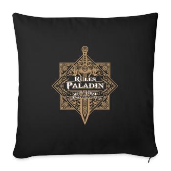 RPG-Spielregeln Paladin - Sofakissenbezug 45 x 45 cm - Schwarz - Vorne