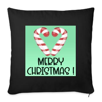 JOYEUX NOËL BONBONS DE VŒUX - Housse de coussin décorative 45 x 45 cm - noir - Devant